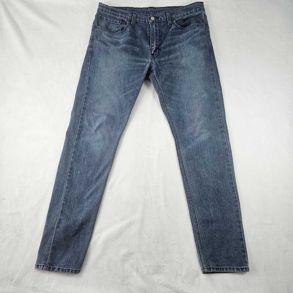 Levi's 512 Jeans Men's 34 X 32 Blue Denim Slim Fit Leg